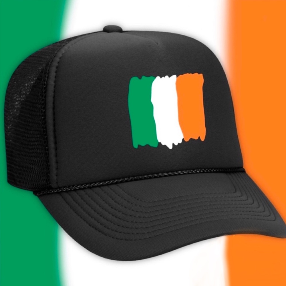 Irish Flag Colors Polyester St. Patrick’s Day Trucker Hat